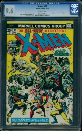 X - Men 96 Cgc 9.  6 Bronze Age Key Marvel Comic X - Men L@@k