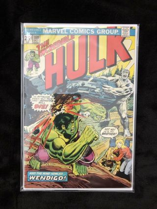 Incredible Hulk 180 With Marvel Value Stamp 1st App Wolverine Cameo.  (FN/VF). 11