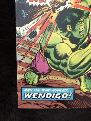 Incredible Hulk 180 With Marvel Value Stamp 1st App Wolverine Cameo.  (FN/VF). 6