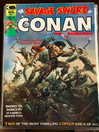 The Savage Sword Of Conan The Barbarian 1 (1974) F - Vf Crisp