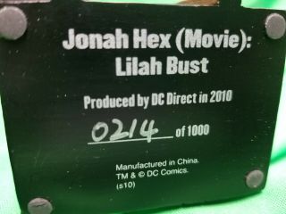 Lilah Megan Fox Bust Statue JONAH HEX Movie DC DIRECT 214 / 1000 11B3 3
