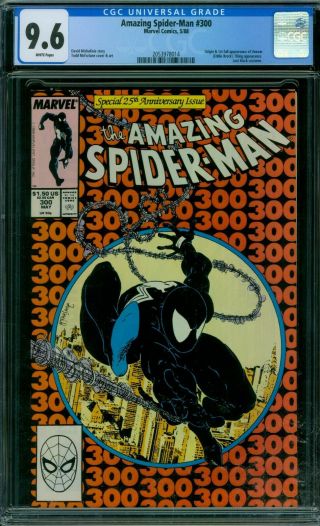 Spider - Man 300 Cgc 9.  6 - White Pages