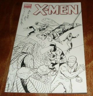 X - Men 7 (2011 Marvel) X - Men 1 Recreation Sketch Cover.  After Jack Kirby