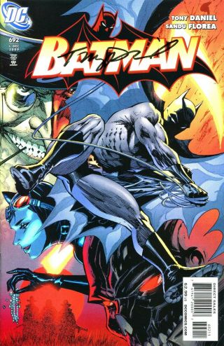 Batman 692 Catwoman Signed By Artist Tony Daniel