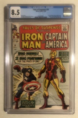 Tales Of Suspense 59 Cgc 8.  5 Key Captain America Appearance Silver Age Htf
