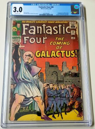 Fantastic Four 48 Cgc 3.  0 1st Silver Surfer & Galactus Cameo Stan Lee Story 1966