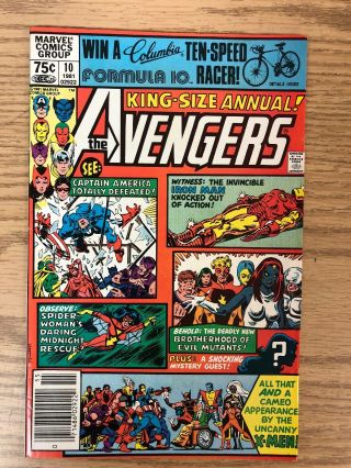 The Avengers King - Size Annual 10 Vf 1st Appearance Of Rogue 1981 Bronze Age