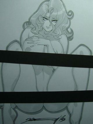 Cavewoman Girl Sexy Busty Sketch Pinup - Daikon Art