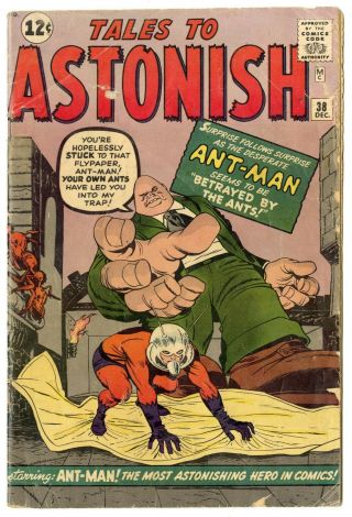 Tales To Astonish 38 G/vg 3.  0 1st App.  Egghead Ant - Man Marvel 1962 No Resv