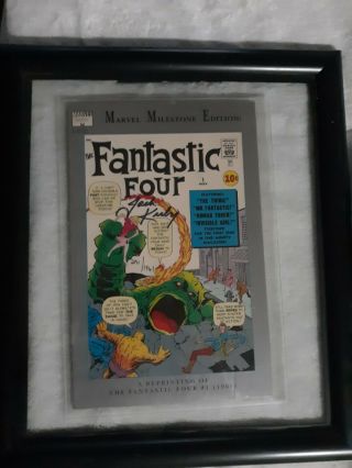 Fantastic Four Marvel Milestone Edition Signed By Jack Kirby W/