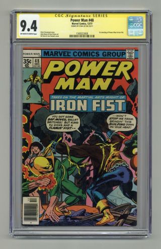 Power Man And Iron Fist (hero For Hire) 48 1977 Cgc 9.  4 Ss 1508323008
