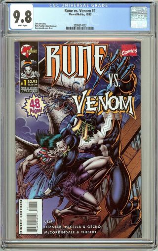 Rune Vs.  Venom 1 Cgc 9.  8 White Pages (1995) 2008614017