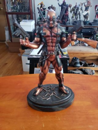 Deadpool Marvel Faux Bronze Edition Painted Statue 150 Out Of 329