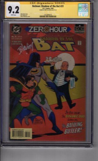 (b3) Batman Shadow Of The Bat 31 Cgc 9.  2 Ss Brett Blevins Signature Series