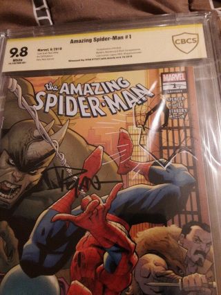 Spider - Man 1 Cbcs 9.  8 Signed Sketched Ryan Ottley