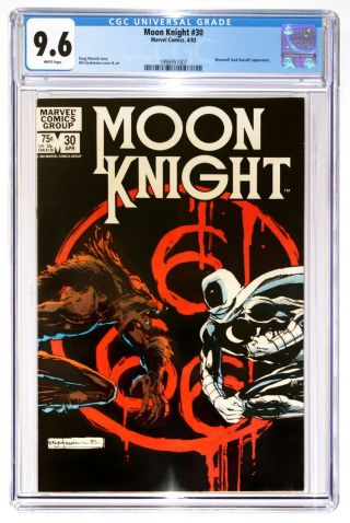 Moon Knight 30 Cgc 9.  6 White Pages - 1996951007 - Werewolf By Night Appearance