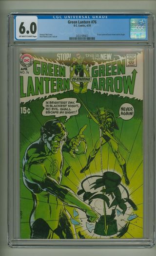 Green Lantern 76 (cgc 6.  0) Ow/w Pages; Green Arrow; Neal Adams; 1970 (c 25167)
