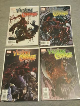 Marvel Venom Vs Carnage 1 - 4 (2004) Complete Set