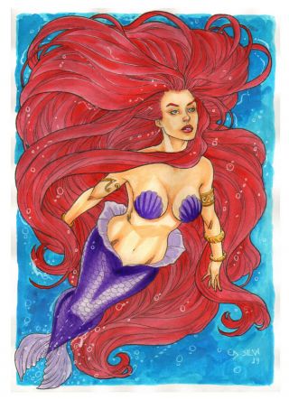 Meduza Mermaid Sexy Color Pinup Art - Page By Ed Silva