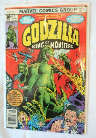 Godzilla King Of The Monsters 1 Marvel Comics 1977 Vg - Fn 5.  0 Herb Trimpe