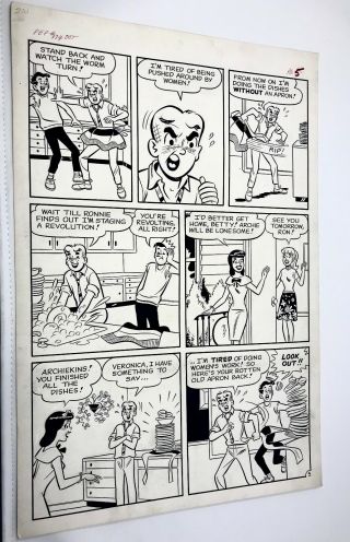 Dan Decarlo Pep 174 Page 5 1964 Archie Comic Art