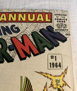 The Spider - Man Annual 1 1st Appearance of Sinister Six Marvel 1964 3