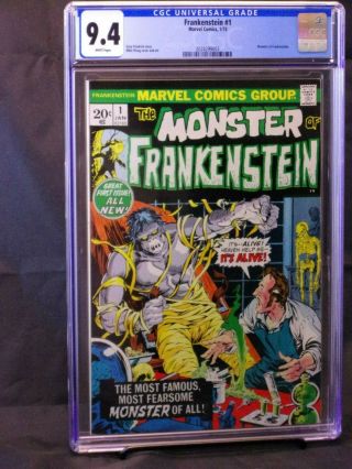 Frankenstein,  Monster Of 1 Cgc 9.  4 Nm White Pages Mike Ploog Art.