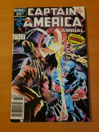 Captain America Annual 8 Newsstand Near Nm (1986,  Marvel Comics)
