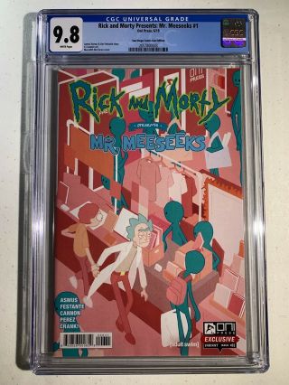 Rick And Morty Present Mr Meeseeks 1 (2019 On) Sdcc Exclusive Variant Cgc 9.  8