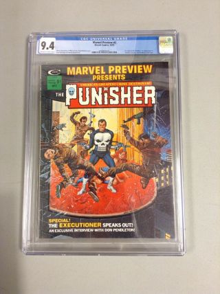 Marvel Preview 2 Cgc 9.  4 1st Origin Of The Punisher 1975