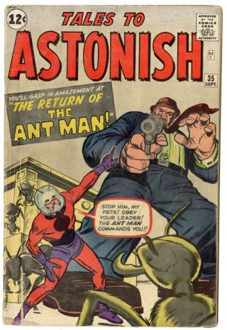 Tales To Astonish 35 G/vg 3.  0 1st App.  Ant - Man In Costume Marvel 1962