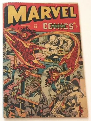 Marvel Mystery Comics 58 (the Nazi Spy & Hitler App. ,  1944)