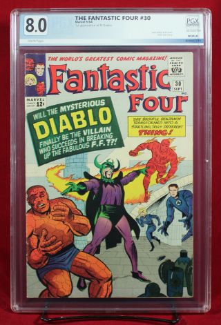 Fantastic Four 30 (marvel 1964) Pgx 8.  0 Vf Very Fine - First Diablo,  Cgc