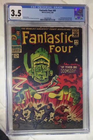 Fantastic Four 49 3.  5 Cgc First App Of Galactus See My Ff 48,  50 - Saveonshipping