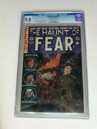 Haunt Of Fear 25 (ec,  1954) Cgc Vf/nm 9.  0 Off - White To White Pages