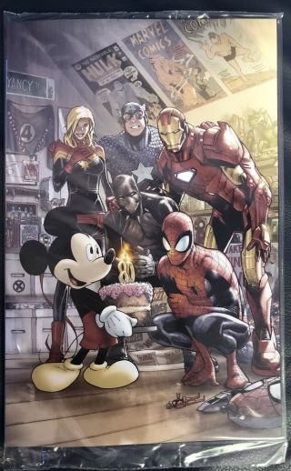 Disney D23 Expo 2019 Exclusive Marvel 1000 Ramos Variant Cover Mickey In Hand