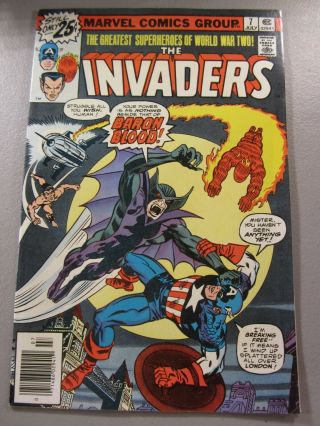 Marvel Comics 1976,  The Invaders 7,  Vf,  1st Appearance Baron Blood
