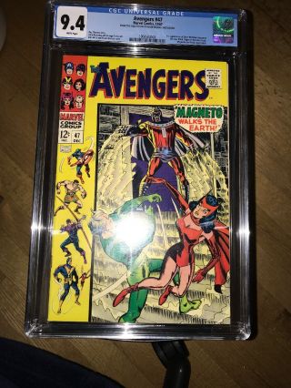 Avengers 47 Cgc 9.  4 1st Dane Whitman (becomes The Black Knight) White Pages