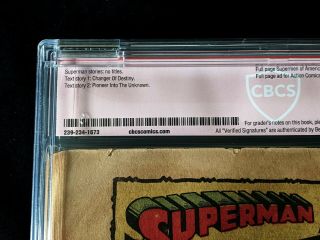JOE SHUSTER SIGNED Superman 4 1940 CBCS GRADED 2nd Lex Luthor 1940 DC COMICS 10
