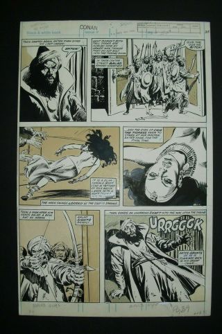 Art Savage Sword Of Conan 58,  Pg 39 John Buscema Pencil,  Tony Dezuniga
