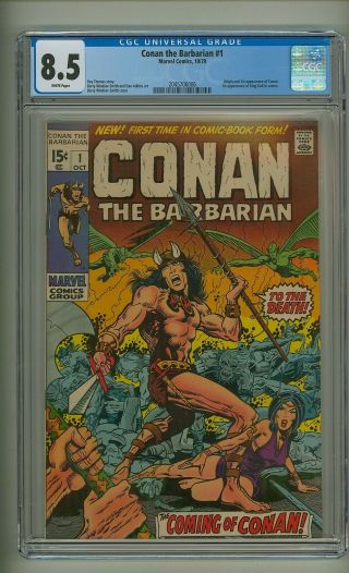 Conan The Barbarian 1 (cgc 8.  5) White Pgs; Origin/1st App.  Conan; 1970 (c 25081
