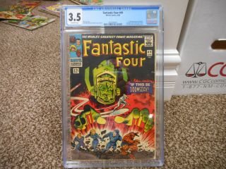 Fantastic Four 49 Cgc 3.  5 Marvel 1966 1st Appearance Galactus Silver Surfer Cove