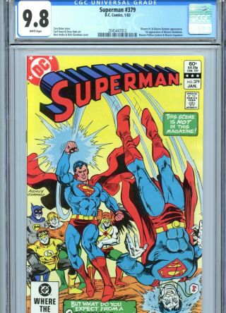 Superman 379 Cgc 9.  8 Wp 1st Bizarro Hawkman & Aquaman Dc Comics 1983