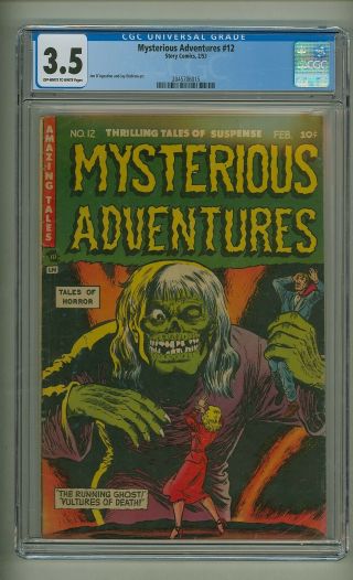 Mysterious Adventures 12 (cgc 3.  5) Ow/w Pages; Story Comics; 1953 (c 25097)