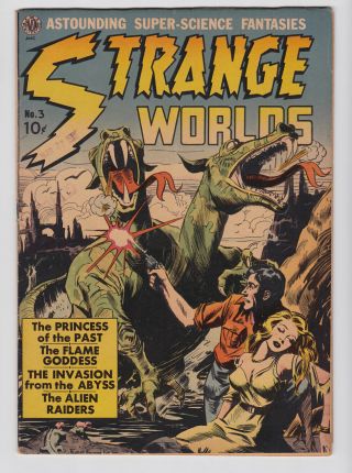 Strange Worlds 3 1951 Avon Frank Frazetta Wally Wood Al Williamson Vg,  4.  5