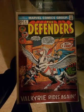 The Defenders 4.  The First Appearance Of The Valkyrie And First Print