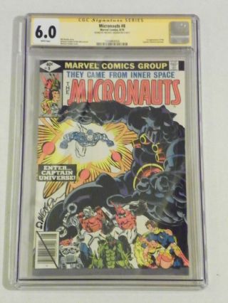 Micronauts 8 Cgc 6.  0 First Appearance Captain Universe Signed Michael Golden