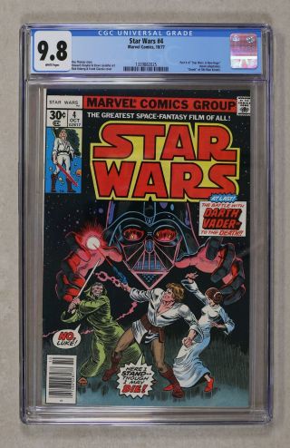 Star Wars (marvel) 4 1977 1st Printing Cgc 9.  8 1339882025