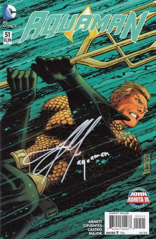 Jason Momoa Signed Dc Comics Aquaman Comic (51 June 2016)