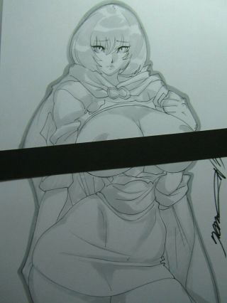 Sheila Dungeons & Dragons Girl Sexy Busty Sketch Pinup - Daikon Art